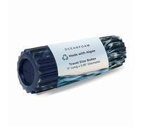 Oceanfoam Ripple Roller - Muscle Massage Foam Roller for Back Pain & Stretching - Ergonomic Wave Textured - Yoga, Athletics, & Wellness - Compact - 11" x 3.35" - Dark Navy, Hunter & Seafoam Marbled