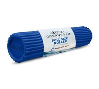 Oceanfoam x 4ocean Tidal Roller (Royal Blue) - Limited Edition Muscle Roller for Back Pain & Yoga - High Density Foam for Physical Therapy - Textured for Deep Tissue Massage - Full Size, 20" x 5"