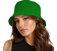 OceanFrog Unisex Bucket Hat Solid Colors Sun Hat with UV Protection Packable Summer Hats for Outdoor Festival (UK, Alpha, One Size, Green)