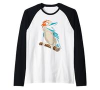 Oceania - Australia - New Zealand - Animals - Kookaburra Raglan Baseball Tee