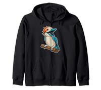 Oceania - Australia - New Zealand - Animals - Kookaburra Zip Hoodie