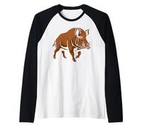 Oceania - Australia - New Zealand - Animals - Wild Boar Raglan Baseball Tee