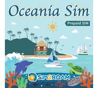 Oceania prepaid sim Card | 30-Day use | Up to 20GB Data + 15-min International Calls + 55 SMS | Australia New Zealand Fiji Paula + More | Plug & Go - NO Activation Needed! | 1 Sim Card Holder+1 Pin