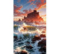 Oceanic Island Jigsaw Puzzles for Adults 100 Pieces Educational Toys Challenging Game 100 Piece Puzzles for Adults for The Whole for Women Gifts for Men