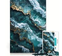 Oceanic Kintsugi Elegance 1000 Piece Jigsaw Puzzles for Adults Jigsaw Enhance Memory Gentle Leisure Firm Cut (50x75cm)