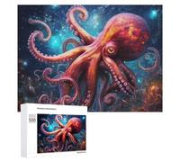 Oceanic Majesty The Octopus's Dance of Life, 500 PCS Displayable Picture Puzzle, Creative Indoor Hobby - to Assemble, Frame And Display