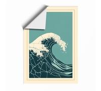 Oceanic Movement Japandi Unframed Wall Art Print A1 (84.1×59.4cm), Wall Decor for Living Room, Bedroom, Office & Home, Art Gift