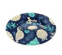 Oceanic Pattern Pet Dog Beds Warm & Soft fluffier Cat Pillow Bed for Medium Size Pets Sleeping