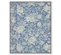 Oceanic Stem I Framed Canvas Print Floral Wall Decor by Art Remedy, Silver Frame, 20 x 24