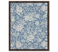 Oceanic Stem I Framed Canvas Print Floral Wall Decor by Art Remedy, Walnut Frame, 20 x 24