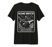 Oceanic Whitetip Shark Japanese Premium T-Shirt