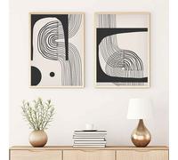 oceanica wooden 20x30cm monochrome flow wall frame set in black and white