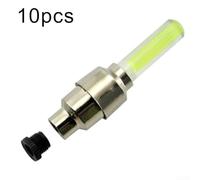 Oceanlend Bike Valve Stem LED Lights Set of 10 with Motion Activated Auto Glow, Energy Efficient 3x AG10 Battery Powered, Lightweight and PVC Construction (10Pcs-Yellow)