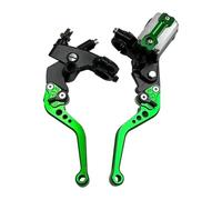 Oceanlend High Performance 22MM Motorcycle CNC Brake Handbrake System for Superior Handling (Green)