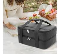 Oceanlend Insulated Casserole Carrier, Oxford Cloth Large Capacity Reusable Food Storage Bag with Large Zipper Pocket, for Keep Food Hot Or Cold, 44 * 32 * 4cm