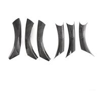 Interior Door Handle Trim, 6 PCS ABS Carbon Fiber Inner Door Handle Pull Cover Trim For -BMW 3 Series E90, E91, Black
