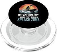 Oceanography Where Every Hour Is A Splash Zone PopSockets PopGrip for MagSafe