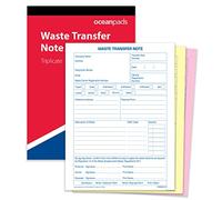 oceanpads Waste Transfer Note Book A5 | Triplicate 3-Part NCR Carbonless | 50 Sets | Standard UK Format (70055)