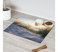 Oceans Beach Sunset Pet Feeding Mat for Cat Dog Water Bowl Food Mats Sea Beach Pet Feeding Mats Absorbent Nti-Slip Contain Spills Protects Floors Placemat 60.9 x 81.2 cm