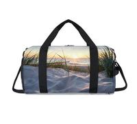 Oceans Beach Sunset Sport Duffel Bag with Shoes Compartment Sea Beach Overnight Weekender Bags Travel Gym Luggage Organizer for Women Men Kids Girls Boys