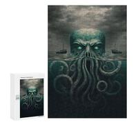 Ocean's Depths The Cthulhu Awakening - Decorative Wooden Puzzle, 300 PCS, New Year Puzzle Gift - to Assemble, Frame And Display