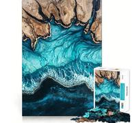 Ocean's Embrace Resin Art Teenagers Puzzles 1000 Piece Jigsaws Strengthen Recall Peaceful Time Quality Edge Classic Gift (38x52cm)
