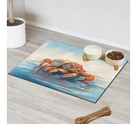 Oceans Hermit Crab Pet Feeding Mat for Cat Dog Water Bowl Food Mats Pet Feeding Mats Absorbent Nti-Slip Contain Spills Protects Floors Placemat 40.6 x 60.9 cm