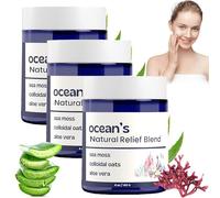 Ocean's-Soothing Cream Cream, Natural Soothing Crem for Skin, Repair Dry Moisturizer for Face and Body, for Dry Skin (3 Pcs)