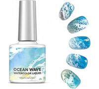 Oceans Wave Gel Nail Polishing,Gradient Nail Polish,Marine Watercolor Bloom Gel for Gradient Effect,High Fluidity Wave Textures For Women DIY Nails Art