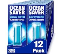 OceanSaver Eco All-Surface Cleaner - 12 x 10ml EcoDrop Refills | Powerful Just Add Water Antibacterial All-Purpose & Disinfectant Spray | Plastic Free, Plant Based & Cruelty-Free | Ocean Mist Scent