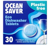 OceanSaver Eco-Friendly Dishwasher Tablets - Pack of 30 | Non-Toxic & Plastic-Free Dish Washing Tablets for Sustainable Cleaning | All in One