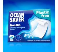 OceanSaver Eco Laundry Detergent Sheets | Non-Bio | Eco-Friendly, Biodegradable & Freshly Scented | Zero-Waste & Removes Tough Stains | Vegan, Plastic & Cruelty-Free | Plant Based Formula (60 Washes)