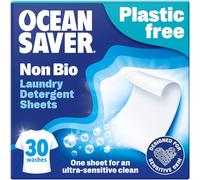 OceanSaver Eco Laundry Detergent Sheets | Non-Bio | Eco-Friendly, Biodegradable & Freshly Scented | Zero-Waste & Removes Tough Stains | Vegan, Plastic & Cruelty-Free | Plant Based Formula (30 Washes)