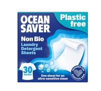 OceanSaver Eco Laundry Detergent Sheets | Non-Bio | Eco-Friendly, Biodegradable & Freshly Scented | Zero-Waste & Removes Tough Stains | Vegan, Plastic & Cruelty-Free | Plant Based Formula (30 Washes)