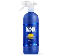 OceanSaver Vivomer® Refillable Kitchen Cleaning Spray - UK’s Only Plastic Free & Home Compostable Bottle | Powerful Antibacterial+ Formula | Plant Based & Sustainable | Salt Air & Lemon Blossom Scent