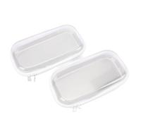 Oceanside 2 Pack Clear Hard Shell Zipper Case, Stackable Dust Cosmetic Bag, Makeup Organizer for Organization, Makeup, Toys & Small Item Storage