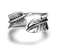 oceanside Ring, Feather Rings, Adjustable Opening Fidgit Ring for Everyday Wear