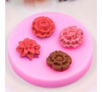Oceanside Rose Flower Silicone Mold, Pattern Mixed Shape Chocolate Mold, Which Can Be Reused Cake Mold for Cupcake Toppers, Baking & Craft Decor