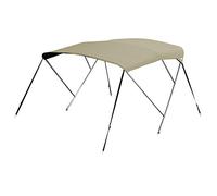 Oceansouth Stainless Steel 3 Bow Bimini Top with integrated storage boot (Sand, Width 1.7m - 1.9m) Bows Frame Sun Shade Boat Waterproof Cover Boot Storage Strap Giant Bow Large Big Fishing