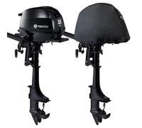 Oceansouth Tohatsu Half Outboard Storage Cover (MFS4D, MFS5D, MFS6D 2020>) - Black, Water Resistant, Outboard Engine Specific Fit - Engine Cowling Cover