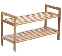 oceanstar 2 Tier Bamboo Shoe Rack, Natural