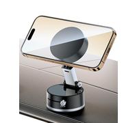Oceavity Vacuum Suction Cup Phone Mount, Strong Magnetic Multi-Directional Adjustable Foldable Phone Holder for Your Car Gym Mirror Shower Content Creator Mount for iPhone & Android