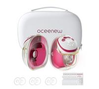 Oceenew W216 Electric Breast Pump Hands Free Memory Function, PPSU Material, 4 Modes & 15 Levels Suction with 18/21/24/27mm, Medical-Grade Suction, Wearable & Portable, 2 Pack