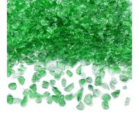 Ocefeiyue Light Green Crushed Glass for Resin Art,Broken Fire Glass Pieces for Tabletop Fire Pit,Crafts,Home Decorations Vase Fillers,15 OZ