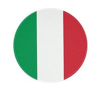 OCELIO Italy Flag Round Mouse Pad, Non-Slip Rubber Base Small Mouse Pad, Suitable for Games, Computer Laptop, 7.9x7.9 Inches., 1, Black