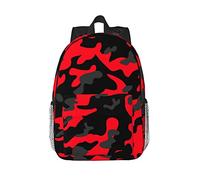 OCELIO Red Camo 15-Inch Lightweight Student Backpack Girls And Boys Backpack Laptop Backpack, Red Camo, One Size