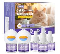 OcePor Cat Calming Diffuser 4 Refill Solutions,2 Plugs- Cat Pheromones Calming Diffuser Refill,pheromone Diffuser to Calm Cats,Cat Anxiety Relief