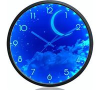 OCEST 12 Inch Night Light Wall Clock, Glow in The Dark Large Digital Display Kids Birthday Present, Silent Battery-Operated LED Wall Clocks for Bedroom Living Room Kitchen