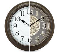 OCEST 15 Inch Indoor Outdoor Clock Waterproof, Silent Metal Large Outdoor Clock Glow in The Dark, Battery Operated Decor for Garden Pool Patio Porch