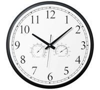 OCEST 18 Inch Garden Wall Clock with Thermometer Hygrometer | Waterproof design, silent quartz movement, battery operated, large easy-read dial for patio, garden, pool, porch, and yard